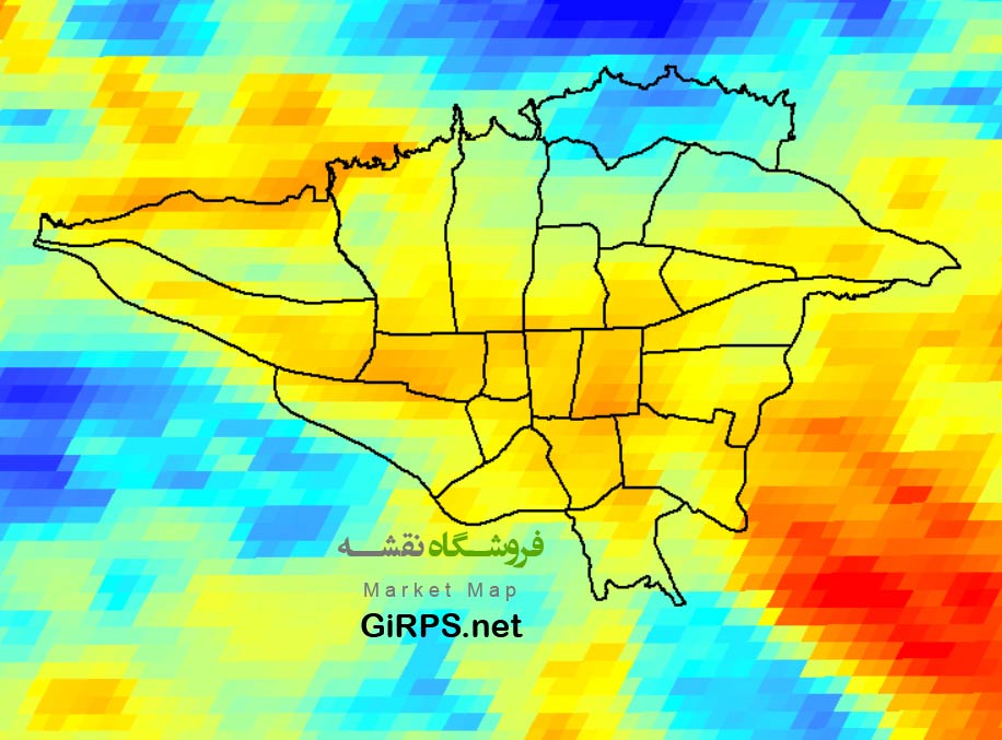 بررسی وضعیت دمای شهر تهران با داده های مودیس